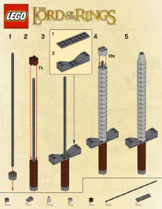 Bedienungsanleitung Lego set LOTRSWORD-1 Lord of the Rings Schwert