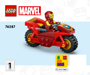 Mode d’emploi Lego set 76287 Super Heroes Iron Man avec une moto et Hulk