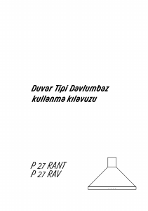 Kullanım kılavuzu Arçelik P 27 RAV Davlumbaz