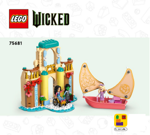 Посібник Lego set 75681 Wicked Ґлінда, Ельфаба й Несароза в Університеті Шиз