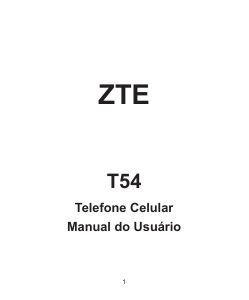 Manual ZTE T54 Telefone celular