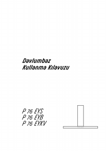 Kullanım kılavuzu Arçelik P 76 EYB Davlumbaz