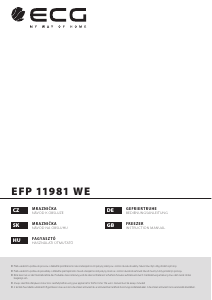 Handleiding ECG EFP 11981 WE Vriezer