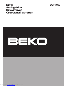 Manual BEKO DC 1160 Dryer