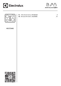 Handleiding Electrolux KCC73443 Kookplaat