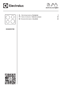 Mode d’emploi Electrolux KGG95372K Table de cuisson