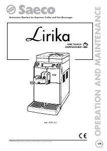 Manual Saeco SUP041EU Lirika Coffee Machine