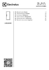 Handleiding Electrolux LXB3AE82R Koelkast