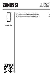 Handleiding Zanussi ZTLN14ES Koel-vries combinatie