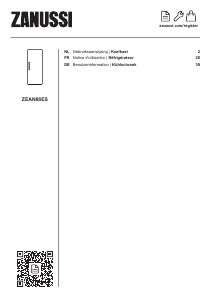 Handleiding Zanussi ZEAN88ES Koelkast