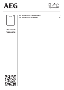 Bruksanvisning AEG FBB54600PW Oppvaskmaskin