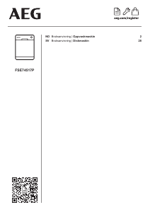 Bruksanvisning AEG FSE74517P Oppvaskmaskin