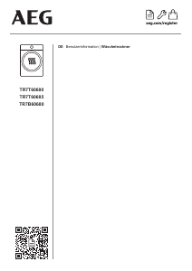 Bedienungsanleitung AEG TR7T60685 Trockner