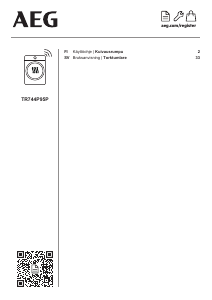 Käyttöohje AEG TR744P95P Kuivausrumpu