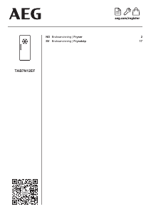 Bruksanvisning AEG TAB7N12EF Frys