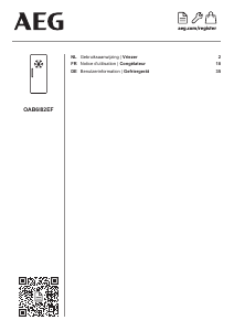 Mode d’emploi AEG OAB6I82EF Congélateur