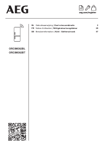 Handleiding AEG ORC8M362BL Koel-vries combinatie