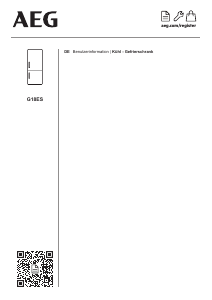 Bedienungsanleitung AEG G18ES Kühl-gefrierkombination