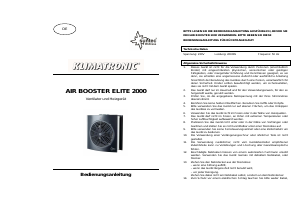 Mode d’emploi Suntec Air Booster Elite 2000 Chauffage