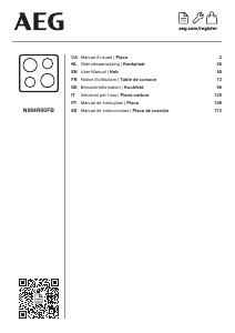 Mode d’emploi AEG NII84R00FB Table de cuisson