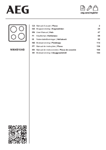 Handleiding AEG NII64B10AB Kookplaat