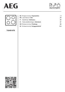 Manual AEG TI64IB10FB Hob