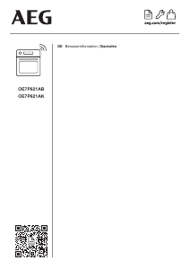 Bedienungsanleitung AEG OE7P621AB Backofen