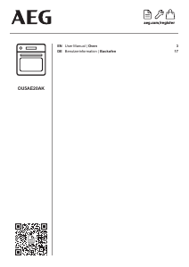 Bedienungsanleitung AEG OU5AE20AK Backofen