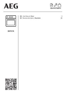 Manual AEG BDP41B Oven