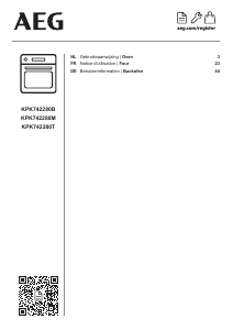 Bedienungsanleitung AEG KPK742280T Backofen