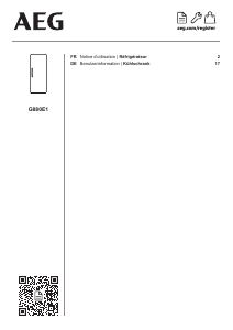 Mode d’emploi AEG G880E1 Réfrigérateur