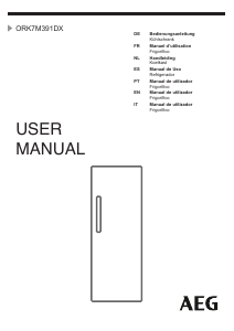 Bedienungsanleitung AEG ORK7M391DX Kühlschrank