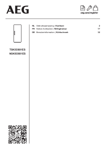 Bedienungsanleitung AEG NSK5O881ES Kühlschrank