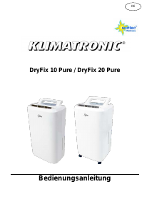 Bedienungsanleitung Suntec DryFix 10 Pure Luftentfeuchter