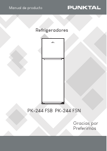 Manual de uso Punktal PK-244 FSN Frigorífico combinado