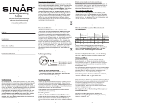Bedienungsanleitung Sinar XB-47-4 Armbanduhr