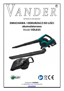 Instrukcja Vander VDL835 Dmuchawa do liści