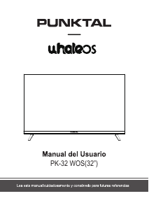 Manual de uso Punktal PK-32WOS WhaleOS Televisor de LED