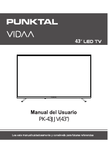 Manual de uso Punktal PK-43JJV Vidaa Televisor de LED