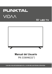 Manual de uso Punktal PK-55W4K Vidaa Televisor de LED