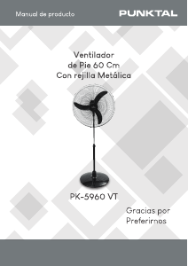 Manual de uso Punktal PK-5960 VT Ventilador