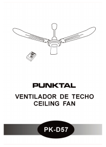 Manual de uso Punktal PK-D57 Ventilador de techo