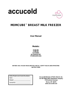 Manual Accucold ALFZ36LMCTBC Momcube Freezer