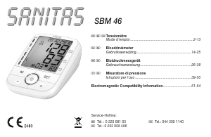 sanitas blood pressure monitor sbm 46 manual