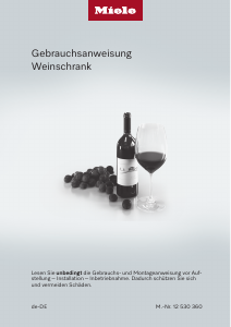 Bedienungsanleitung Miele KWT 4584 E Weinklimaschrank