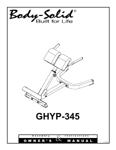 Handleiding Body-Solid GHYP345B Fitnessapparaat