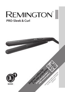 Руководство Remington S6505 PRO-Sleek & Curl Выпрямитель волос