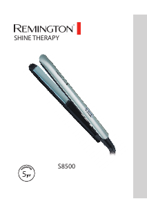 كتيب جهاز فرد الشعر S8500 Shine Therapy Remington