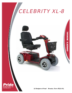 Manual Pride Celebrity XL-8 Mobility Scooter