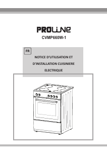 Mode d’emploi Proline CVMP 660W-1 Cuisinière